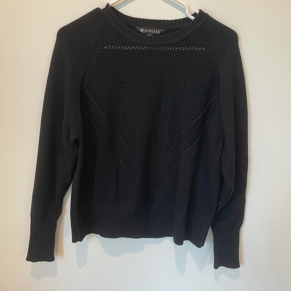 Athleta Cortina Sweater Black Small - Picture 2 of 9